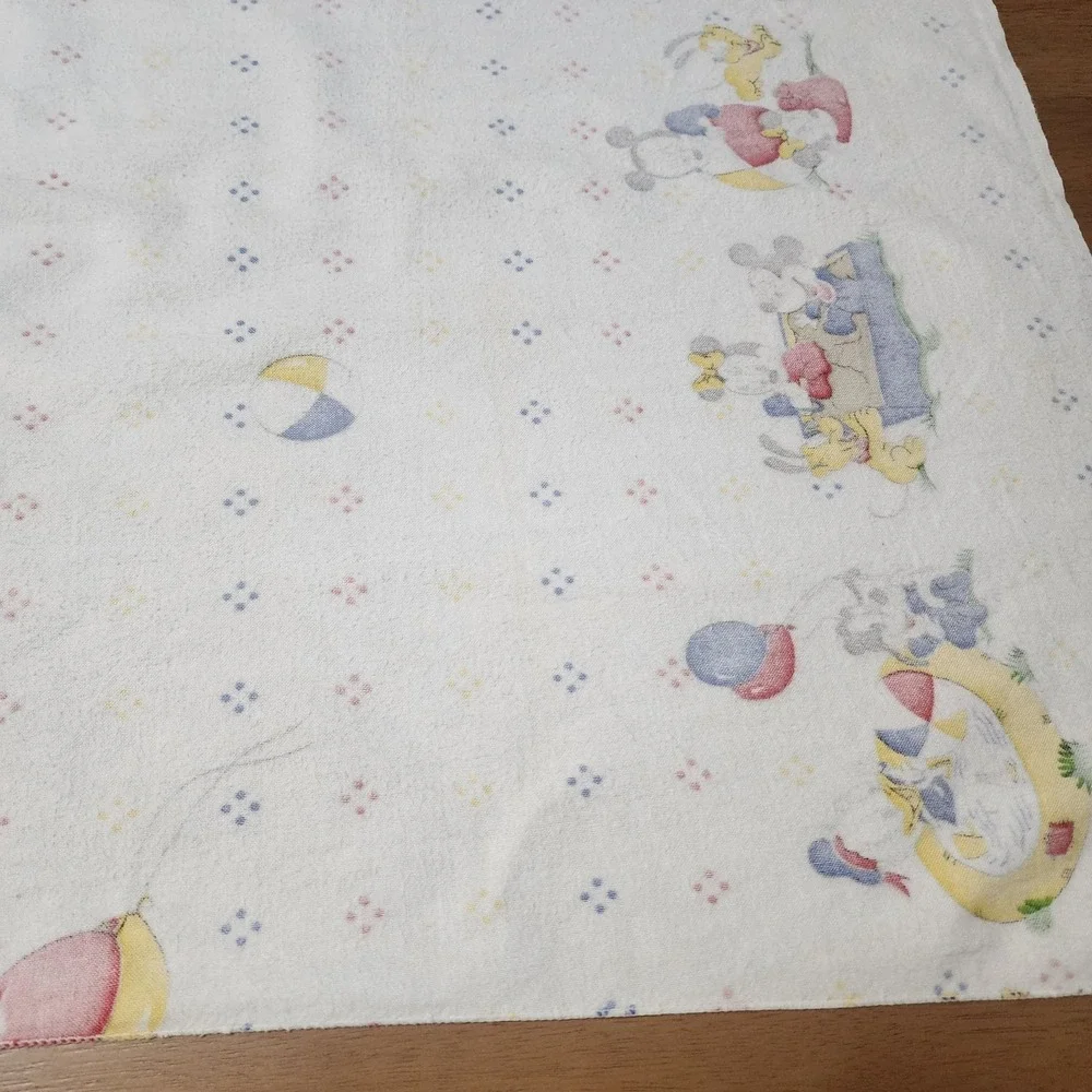 Vintage Dundee Disney Babies Sandbox  Primary Colors Recieving Blanket
